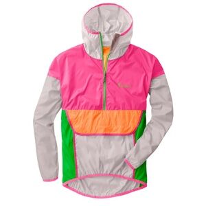 BOGO Cotopaxi Teca Windbreaker Halfzip - Pink, Gray, Orange, and Green
